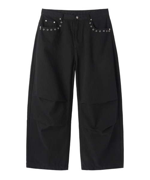 OY(オーワイ)の「『OY/オーワイ』BULLET TUCK WIDE VOLUME PANTS/ブレットタックワイドボリュームパンツ(デニムパンツ・メンズ・ブラック・L/M/S)」の8枚目の写真