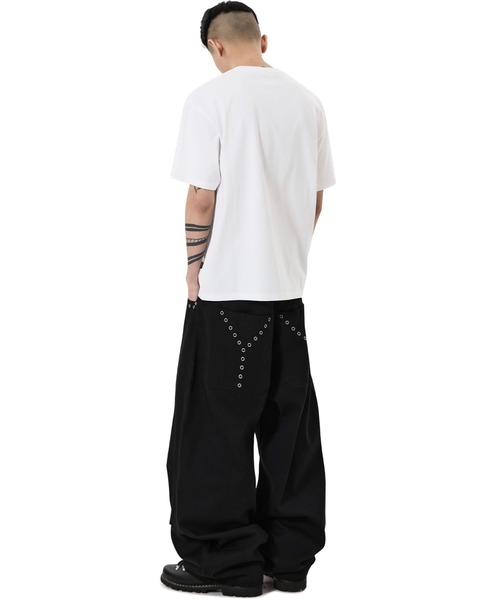 OY(オーワイ)の「『OY/オーワイ』BULLET TUCK WIDE VOLUME PANTS/ブレットタックワイドボリュームパンツ(デニムパンツ・メンズ・ブラック・L/M/S)」の7枚目の写真