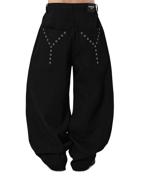 OY(オーワイ)の「『OY/オーワイ』BULLET TUCK WIDE VOLUME PANTS/ブレットタックワイドボリュームパンツ(デニムパンツ・メンズ・ブラック・L/M/S)」の4枚目の写真