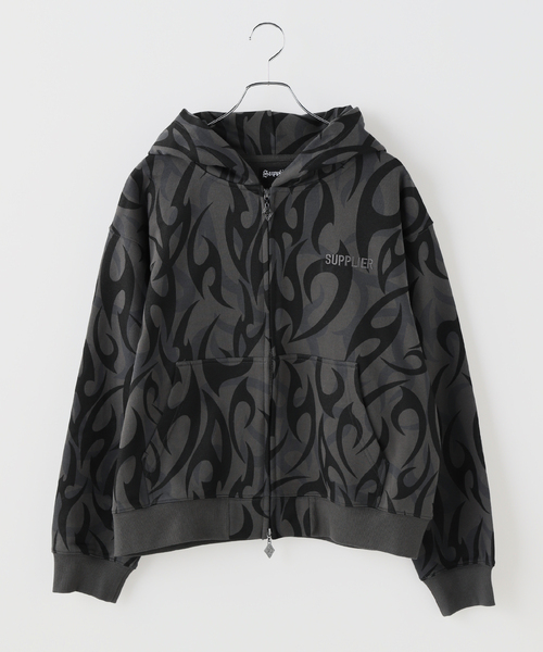 SUPPLIER（サプライヤー）の「SUPPLIER / サプライヤー Tribal Camo Zip Hoodie（パーカー・メンズ・ブラック・LARGE/MEDIUM）」の2枚目の写真