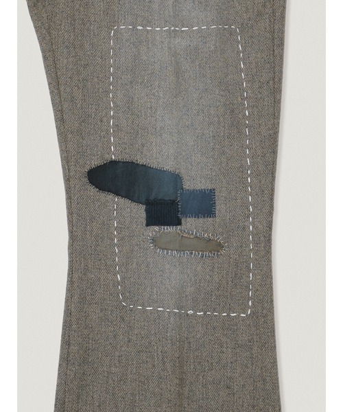 elephant TRIBAL fabrics（エレファントトライバルファブリックス）の「elephant TRIBAL fabrics Boro Flared Slacks【Wool Tweed】（スラックス・メンズ・グレイッシュベージュ・2/1）」の4枚目の写真