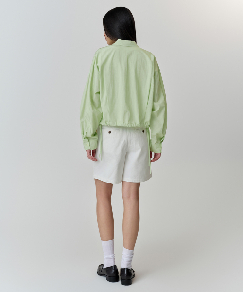 MUSINSA STANDARD WOMAN（ムシンサスタンダードウーマン）の「ウィメンズリバースツーピンタックワイドチノショーツ[ホワイト]（その他パンツ・レディース・その他・25/26/27/28/29/30/24）」の4枚目の写真