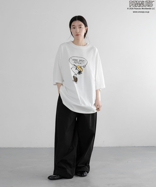 LOWRYS FARM(ローリーズファーム)の「【LFM(U)】PEANUTSプリントTSS 656662(Tシャツ/カットソー・メンズ・ブラック/イエロー/ホワイト・MEDIUM/LARGE)」の15枚目の写真