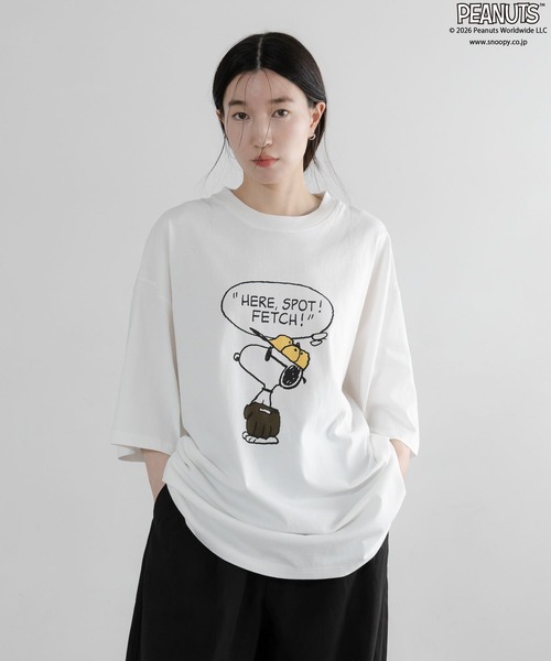 LOWRYS FARM(ローリーズファーム)の「【LFM(U)】PEANUTSプリントTSS 656662(Tシャツ/カットソー・メンズ・ブラック/イエロー/ホワイト・MEDIUM/LARGE)」の16枚目の写真