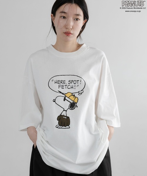 LOWRYS FARM(ローリーズファーム)の「【LFM(U)】PEANUTSプリントTSS 656662(Tシャツ/カットソー・メンズ・ブラック/イエロー/ホワイト・MEDIUM/LARGE)」の18枚目の写真