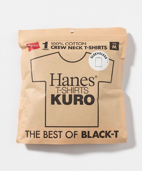 HANES(ヘインズ)の「<Hanes>ノースリーブ KURO Tシャツ(Tシャツ/カットソー・メンズ・ブラック・L/XL/M)」の7枚目の写真