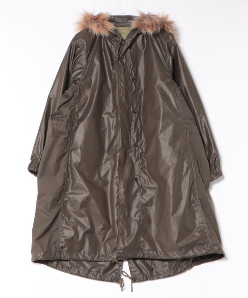 beautiful people（ビューティフルピープル）の「multilayering highc-ount chint 1535103009（ダッフルコート・レディース・オリーブ・36）」の3枚目の写真