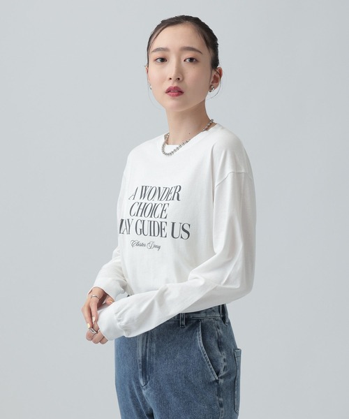 LEPSIM（レプシィム）の「アソートグラフィックロンT2　659239（Tシャツ/カットソー・レディース・ピンク/ライトグレー/オフホワイト・FREE）」の5枚目の写真