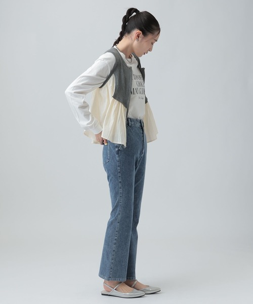 LEPSIM（レプシィム）の「アソートグラフィックロンT2　659239（Tシャツ/カットソー・レディース・ピンク/ライトグレー/オフホワイト・FREE）」の9枚目の写真