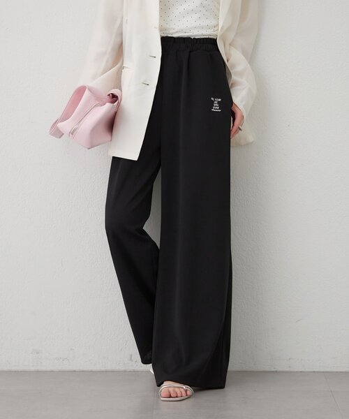 mystic（ミスティック）の「ロゴ刺繍イージーパンツ（その他パンツ・レディース・ブラック/アイボリー/レッド・2/1）」の2枚目の写真