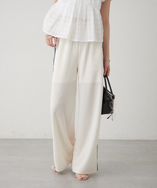 mystic（ミスティック）の「ロゴ刺繍イージーパンツ（その他パンツ・レディース・ブラック/アイボリー/レッド・2/1）」の9枚目の写真