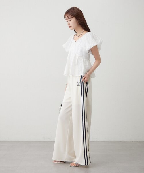 mystic（ミスティック）の「ロゴ刺繍イージーパンツ（その他パンツ・レディース・ブラック/アイボリー/レッド・2/1）」の11枚目の写真