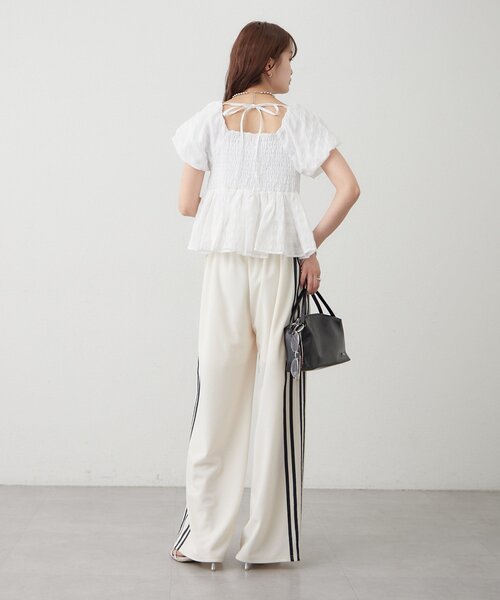 mystic（ミスティック）の「ロゴ刺繍イージーパンツ（その他パンツ・レディース・ブラック/アイボリー/レッド・2/1）」の14枚目の写真