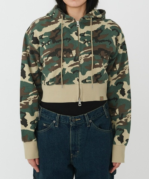 Dickies(ディッキーズ)の「Dickies/ディッキーズ レディース サーマルショートフーディー/ショート丈/ZIPパーカー(パーカー・レディース・ライトブルー/ベージュ・SMALL/MEDIUM)」の21枚目の写真