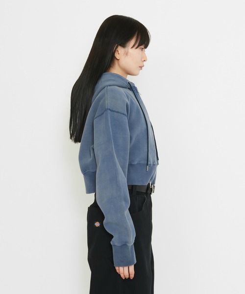Dickies(ディッキーズ)の「Dickies/ディッキーズ レディース サーマルショートフーディー/ショート丈/ZIPパーカー(パーカー・レディース・ライトブルー/ベージュ・SMALL/MEDIUM)」の14枚目の写真