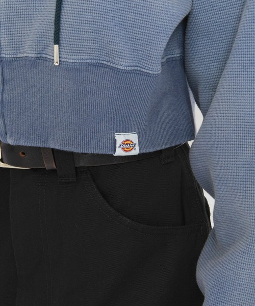 Dickies(ディッキーズ)の「Dickies/ディッキーズ レディース サーマルショートフーディー/ショート丈/ZIPパーカー(パーカー・レディース・ライトブルー/ベージュ・SMALL/MEDIUM)」の16枚目の写真