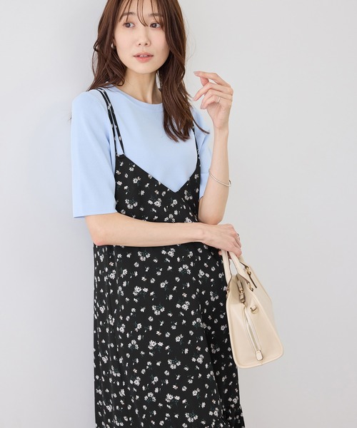 ROPE' PICNIC（ロペピクニック）の「花柄ティアードダブルストラップキャミワンピース（ワンピース・レディース・ブラック系その他/ブラック/ブラウン・FREE）」の20枚目の写真