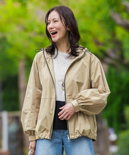 LAUTREAMONT（ロートレアモン）の「スミタフタマンパ≪洗える≫（マウンテンパーカー・レディース・ブラック/ベージュ/キャメル・9号/7号）」の22枚目の写真