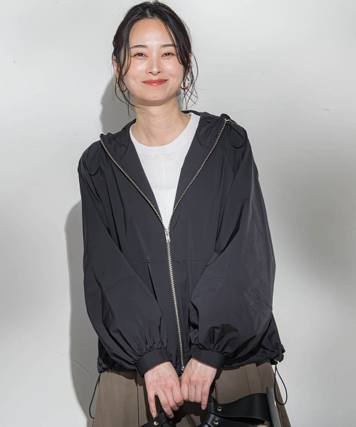 LAUTREAMONT（ロートレアモン）の「スミタフタマンパ≪洗える≫（マウンテンパーカー・レディース・ブラック/ベージュ/キャメル・9号/7号）」の12枚目の写真