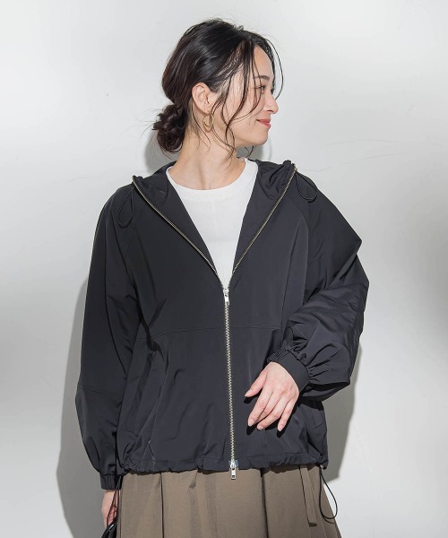LAUTREAMONT（ロートレアモン）の「スミタフタマンパ≪洗える≫（マウンテンパーカー・レディース・ブラック/ベージュ/キャメル・9号/7号）」の15枚目の写真