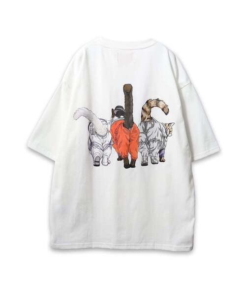 CORISCO(コリスコ)の「【CORISCO】 度詰め天竺アニマル前後プリントTEE ネコ イヌ プリント(Tシャツ/カットソー・メンズ・ホワイト系1/ホワイト/ミント/ブラック系1/グリーン/ブラック/ライトピンク・2/3)」の11枚目の写真