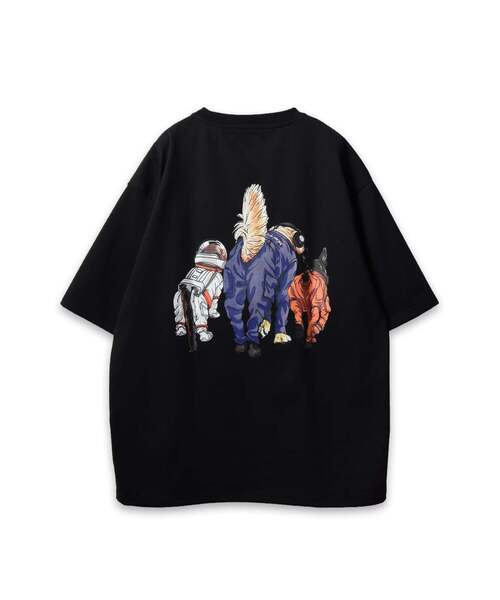 CORISCO(コリスコ)の「【CORISCO】 度詰め天竺アニマル前後プリントTEE ネコ イヌ プリント(Tシャツ/カットソー・メンズ・ホワイト系1/ホワイト/ミント/ブラック系1/グリーン/ブラック/ライトピンク・2/3)」の8枚目の写真