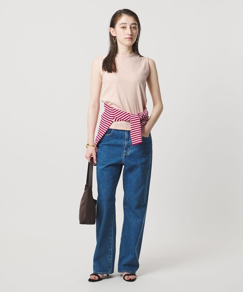 UNITED ARROWS(ユナイテッドアローズ)の「コットン フライス ノースリーブトップス(Tシャツ/カットソー・レディース・その他1/ダークブラウン/ホワイト/ライトピンク・FREE)」の20枚目の写真