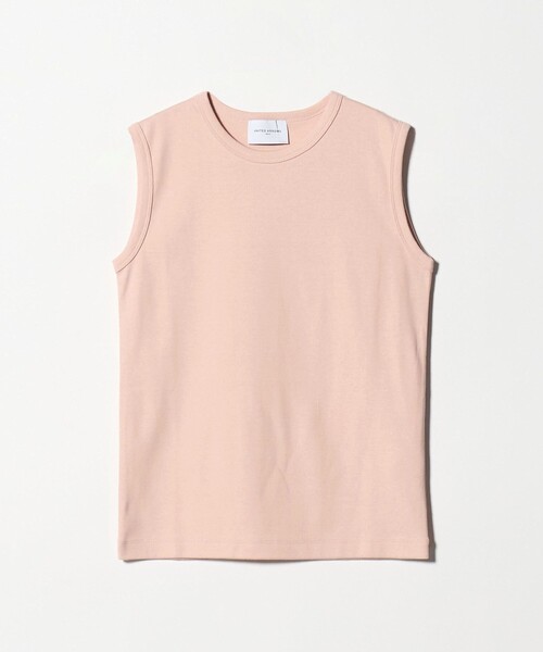 UNITED ARROWS(ユナイテッドアローズ)の「コットン フライス ノースリーブトップス(Tシャツ/カットソー・レディース・その他1/ダークブラウン/ホワイト/ライトピンク・FREE)」の8枚目の写真