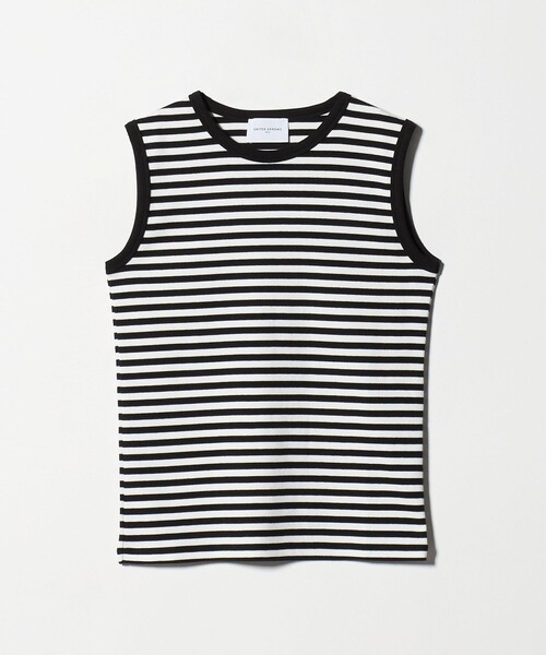 UNITED ARROWS(ユナイテッドアローズ)の「コットン フライス ノースリーブトップス(Tシャツ/カットソー・レディース・その他1/ダークブラウン/ホワイト/ライトピンク・FREE)」の11枚目の写真