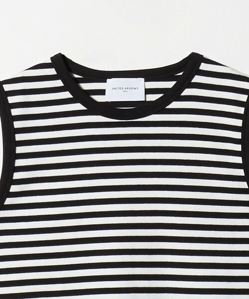 UNITED ARROWS(ユナイテッドアローズ)の「コットン フライス ノースリーブトップス(Tシャツ/カットソー・レディース・その他1/ダークブラウン/ホワイト/ライトピンク・FREE)」の12枚目の写真