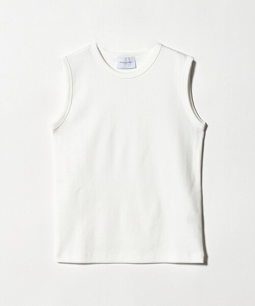 UNITED ARROWS(ユナイテッドアローズ)の「コットン フライス ノースリーブトップス(Tシャツ/カットソー・レディース・その他1/ダークブラウン/ホワイト/ライトピンク・FREE)」の14枚目の写真