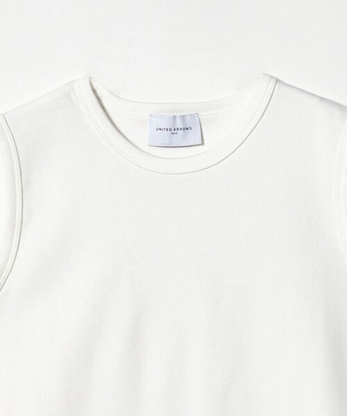 UNITED ARROWS(ユナイテッドアローズ)の「コットン フライス ノースリーブトップス(Tシャツ/カットソー・レディース・その他1/ダークブラウン/ホワイト/ライトピンク・FREE)」の15枚目の写真