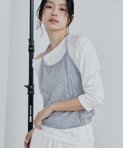 DRWCYS(ドロシーズ)の「2WAYクロスラップビスチェ(キャミソール・レディース・ブラック/グレー・FREE)」の14枚目の写真