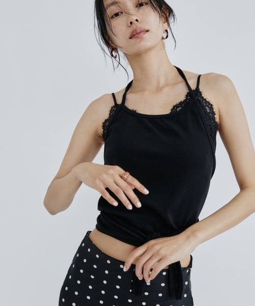 DRWCYS(ドロシーズ)の「2WAYクロスラップビスチェ(キャミソール・レディース・ブラック/グレー・FREE)」の4枚目の写真