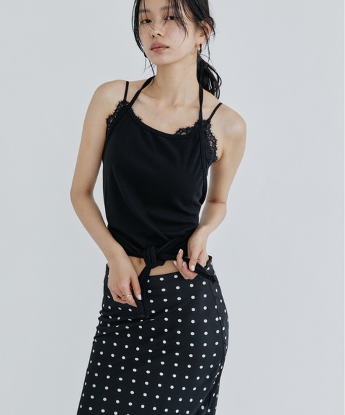 DRWCYS(ドロシーズ)の「2WAYクロスラップビスチェ(キャミソール・レディース・ブラック/グレー・FREE)」の6枚目の写真