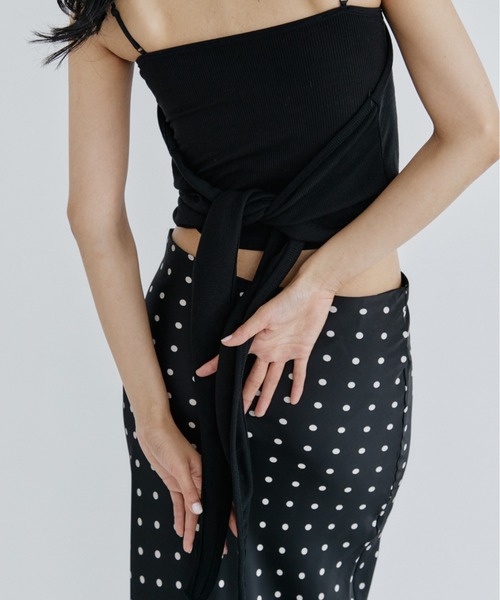 DRWCYS(ドロシーズ)の「2WAYクロスラップビスチェ(キャミソール・レディース・ブラック/グレー・FREE)」の10枚目の写真