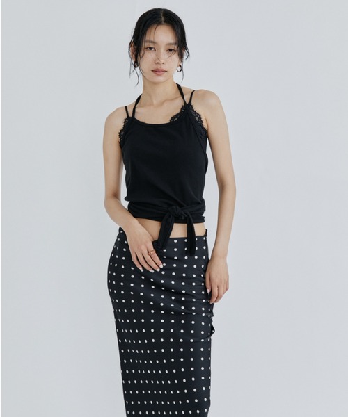 DRWCYS(ドロシーズ)の「2WAYクロスラップビスチェ(キャミソール・レディース・ブラック/グレー・FREE)」の12枚目の写真