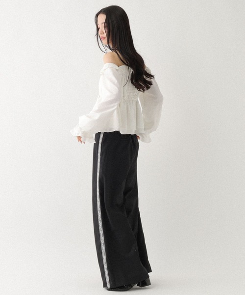 Heather（ヘザー）の「ハイウエストラインワイドパンツ 666484