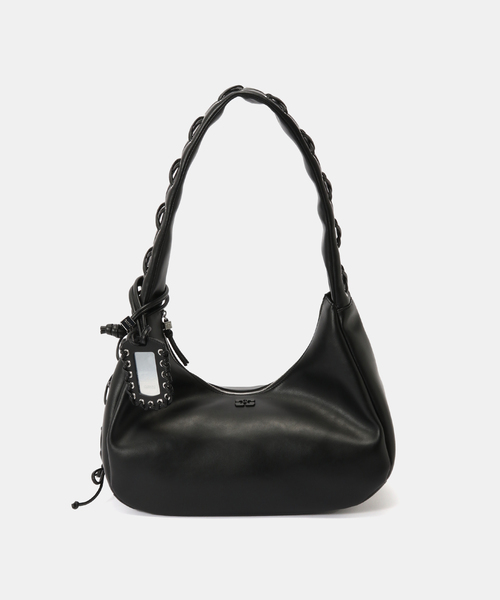 GANNI(ガニー)の「GANNI / ガニー Hobo Medium Laces(ハンドバッグ・レディース・ブラック・FREE)」の1枚目の写真