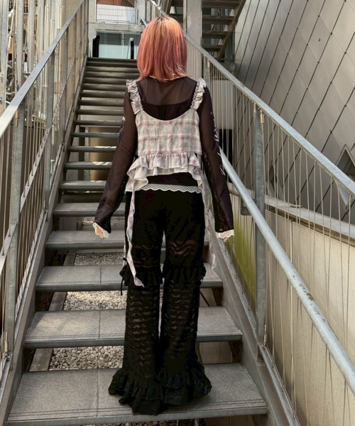 Candy Stripper(キャンディストリッパー)の「RUFFLE FRILL PATCH ビスチェ(その他トップス・レディース・ピンク/ネイビー/ライトブルー・FREE)」の8枚目の写真