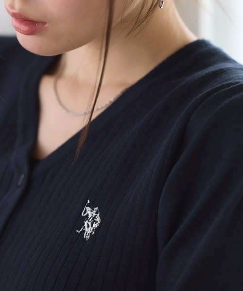 Pierrot(ピエロ)の「U.S. POLO ASSN. パフスリーブペプラムカーディガン(カーディガン/ボレロ・レディース・ネイビー/ブルー系その他/アイボリー系・M/L)」の17枚目の写真