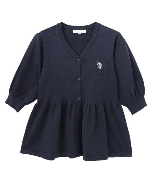 Pierrot(ピエロ)の「U.S. POLO ASSN. パフスリーブペプラムカーディガン(カーディガン/ボレロ・レディース・ネイビー/ブルー系その他/アイボリー系・M/L)」の22枚目の写真
