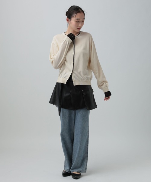 LEPSIM（レプシィム）の「14ゲージICEWEニットカーディガン　647496（カーディガン/ボレロ・レディース・ブラック/イエロー/オレンジ/アイボリー・FREE）」の10枚目の写真