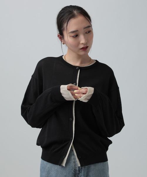 LEPSIM（レプシィム）の「14ゲージICEWEニットカーディガン　647496（カーディガン/ボレロ・レディース・ブラック/イエロー/オレンジ/アイボリー・FREE）」の11枚目の写真