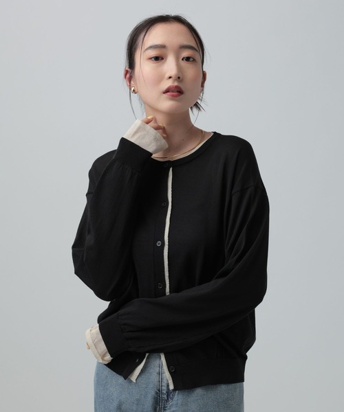 LEPSIM（レプシィム）の「14ゲージICEWEニットカーディガン　647496（カーディガン/ボレロ・レディース・ブラック/イエロー/オレンジ/アイボリー・FREE）」の12枚目の写真