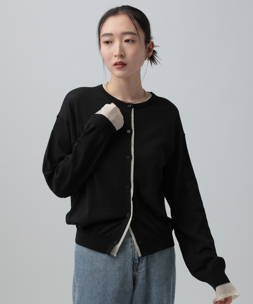 LEPSIM（レプシィム）の「14ゲージICEWEニットカーディガン　647496（カーディガン/ボレロ・レディース・ブラック/イエロー/オレンジ/アイボリー・FREE）」の13枚目の写真