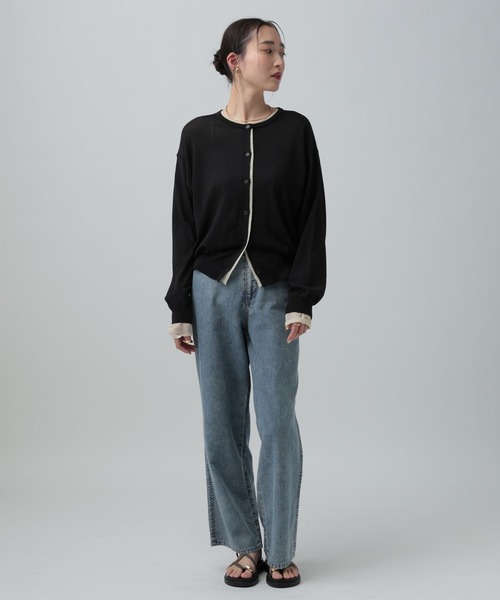 LEPSIM（レプシィム）の「14ゲージICEWEニットカーディガン　647496（カーディガン/ボレロ・レディース・ブラック/イエロー/オレンジ/アイボリー・FREE）」の14枚目の写真