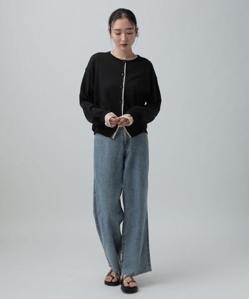 LEPSIM（レプシィム）の「14ゲージICEWEニットカーディガン　647496（カーディガン/ボレロ・レディース・ブラック/イエロー/オレンジ/アイボリー・FREE）」の15枚目の写真