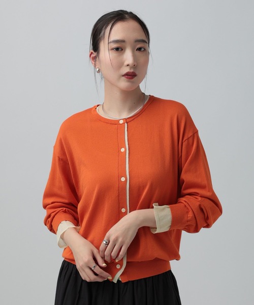 LEPSIM（レプシィム）の「14ゲージICEWEニットカーディガン　647496（カーディガン/ボレロ・レディース・ブラック/イエロー/オレンジ/アイボリー・FREE）」の18枚目の写真