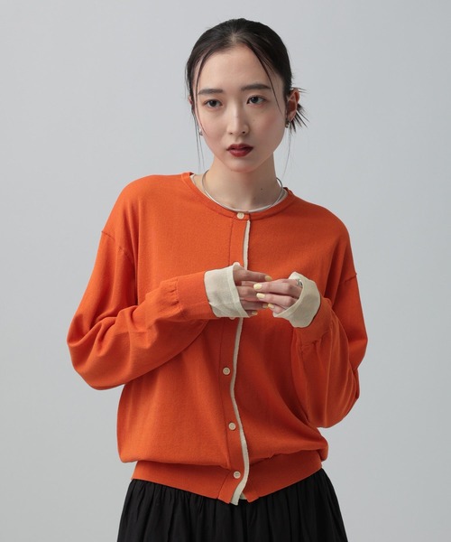 LEPSIM（レプシィム）の「14ゲージICEWEニットカーディガン　647496（カーディガン/ボレロ・レディース・ブラック/イエロー/オレンジ/アイボリー・FREE）」の19枚目の写真